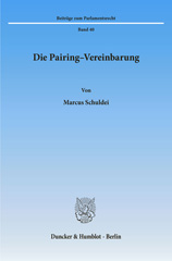 E-book, Die Pairing-Vereinbarung., Schuldei, Marcus, Duncker & Humblot