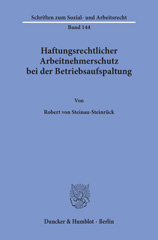 E-book, Haftungsrechtlicher Arbeitnehmerschutz bei der Betriebsaufspaltung., Steinau-Steinrück, Robert von., Duncker & Humblot