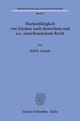 E-book, Markenfähigkeit von Zeichen nach deutschem und u.s.-amerikanischem Recht., Duncker & Humblot