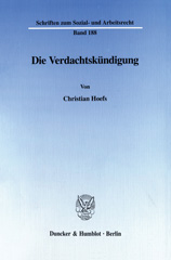 E-book, Die Verdachtskündigung., Duncker & Humblot