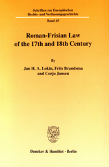 E-book, Roman-Frisian Law of the 17th and 18th Century., Duncker & Humblot