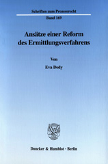 E-book, Ansätze einer Reform des Ermittlungsverfahrens., Duncker & Humblot