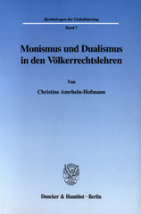 E-book, Monismus und Dualismus in den Völkerrechtslehren., Duncker & Humblot
