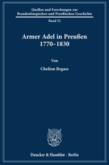 E-book, Armer Adel in Preußen 1770-1830., Duncker & Humblot