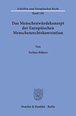 E-book, Das Menschenwürdekonzept der Europäischen Menschenrechtskonvention., Duncker & Humblot