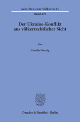 E-book, Der Ukraine-Konflikt aus völkerrechtlicher Sicht., Duncker & Humblot