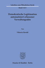 E-book, Demokratische Legitimation automatisiert erlassener Verwaltungsakte., Duncker & Humblot