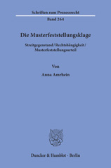 E-book, Die Musterfeststellungsklage. : Streitgegenstand-Rechtshängigkeit-Musterfeststellungsurteil., Duncker & Humblot
