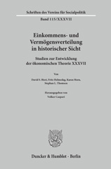 E-book, Einkommens- und Vermögensverteilung in historischer Sicht. : Studien zur Entwicklung der ökonomischen Theorie XXXVII, Duncker & Humblot