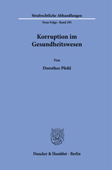 E-book, Korruption im Gesundheitswesen., Pfohl, Dorothee, Duncker & Humblot