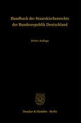 E-book, Handbuch des Staatskirchenrechts der Bundesrepublik Deutschland. : Dritte, grundlegend neubearbeitete Auflage, Duncker & Humblot