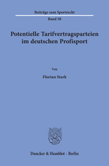 eBook, Potentielle Tarifvertragsparteien im deutschen Profisport., Duncker & Humblot