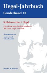 E-book, Schleiermacher - Hegel. : 250. Geburtstag Schleiermachers - 200 Jahre Hegel in Berlin., Duncker & Humblot