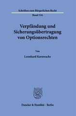 eBook, Verpfändung und Sicherungsübertragung von Optionsrechten., Duncker & Humblot