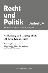 E-book, Verfassung und Rechtspolitik : 70 Jahre Grundgesetz., Duncker & Humblot