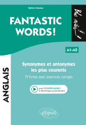 E-book, Fantastic words! : Synonymes et antonymes anglais les plus courants : 79 fiches avec exercices corrigés : A1-A2 (avec fichiers audio), Édition Marketing Ellipses