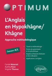 E-book, L'Anglais en Hypokhâgne/Khâgne Concours A/L : Approche méthodologique, Édition Marketing Ellipses