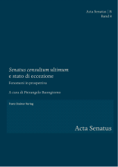 E-book, "Senatus consultum ultimum" e stato di eccezione : Fenomeni in prospettiva, Franz Steiner Verlag GmbH