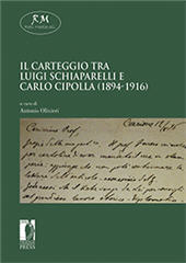 E-book, Il carteggio tra Luigi Schiaparelli e Carlo Cipolla (1894-1916), Firenze University Press