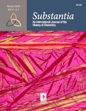 Fascículo, Substantia : an International Journal of the History of Chemistry : 4, 1, 2020, Firenze University Press
