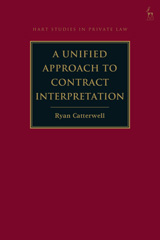 E-book, A Unified Approach to Contract Interpretation, Hart Publishing