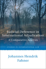 E-book, Judicial Deference in International Adjudication, Hart Publishing