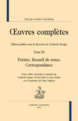 E-book, Ouvres complètes t.3: poésies, recueil de notes, correspondance, Honoré Champion