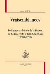 E-book, Vraisemblances : Poétiques et théorie de la fiction, du cinquecento à Jean Chapelain (1500-1670), Honoré Champion