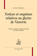 E-book, Notices et esquisses relatives au ghetto de Varsovie, Honoré Champion