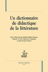 eBook, Un dictionnaire de didactique de la littérature, Honoré Champion