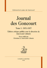 eBook, Journal des Goncourt : 1851-1857, Goncourt Edmond, Honoré Champion