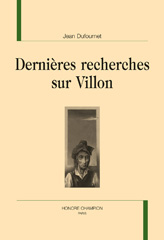 E-book, Dernières recherches sur Villon, Dufournet Jean, Honoré Champion