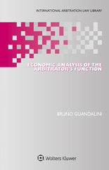 E-book, Economic Analysis of the Arbitrator's Function, Kluwer Law International