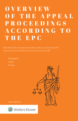 E-book, Overview of the Appeal Proceedings according to the EPC, Kluwer Law International