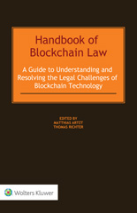 eBook, Handbook of Blockchain Law, Wolters Kluwer
