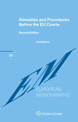 E-book, Remedies and Procedures Before the EU Courts, Kluwer Law International