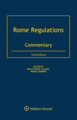 E-book, Rome Regulations, Kluwer Law International