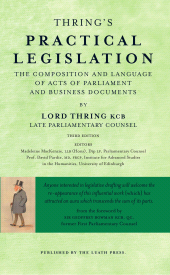 E-book, Thring's Practical Legislation : The Composition and Language of Acts of Parliament and Business Documents, Luath Press