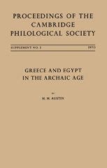 eBook, Greece and Egypt in the Archaic Age, Oxbow Books