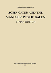 E-book, John Caius and the Manuscripts of Galen, Nutton, Vivian, Oxbow Books