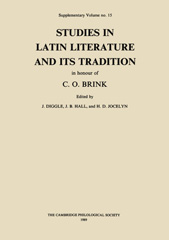 E-book, Studies in Latin Literature and Its Tradition : In Honour of C. O. Brink, Oxbow Books