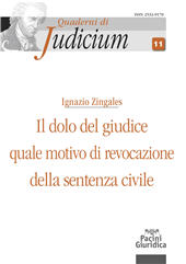 eBook, Il dolo del giudice quale motivo di revocazione della sentenza civile, Pacini