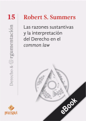 E-book, Las razones sustantivas y la interpretación del Derecho en el common law, Palestra Editores