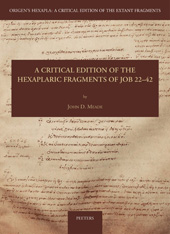 eBook, A Critical Edition of the Hexaplaric Fragments of Job 22-42, Peeters Publishers