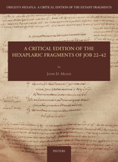 E-book, A Critical Edition of the Hexaplaric Fragments of Job 22-42, Peeters Publishers