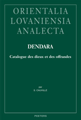 E-book, Dendara. Catalogue des dieux et des offrandes, Peeters Publishers