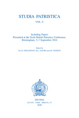 E-book, Including Papers Presented at the Sixth British Patristics Conference, Birmingham, 5-7 September 2016, Peeters Publishers