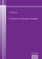 eBook, A Syntax of Qumran Hebrew, Muraoka, T., Peeters Publishers