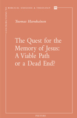 E-book, The Quest for the Memory of Jesus : a Viable Path or a Dead End?, Peeters Publishers