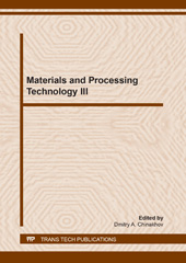 E-book, Materials and Processing Technology III, Trans Tech Publications Ltd